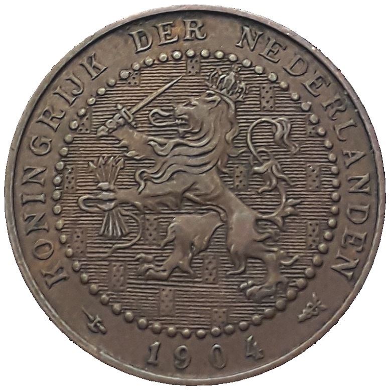 Netherlands Coin 1 Cent Coin | Queen Wilhelmina | Lion | KM132 | 1902 - 1907