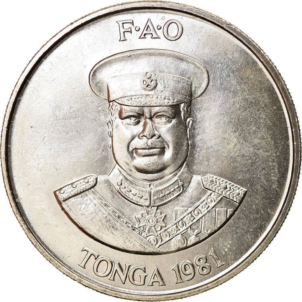 Tonga | Moneda de 20 Seniti | Rey Tupou IV | Ñame | FAO | Km:70 | 1981 - 1996