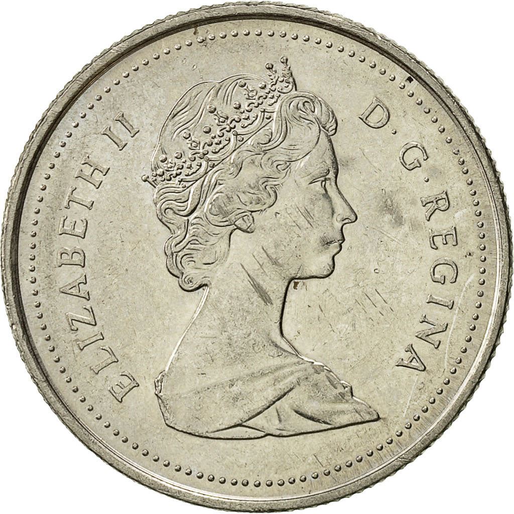 Canada | 25 Cents Coin | Nickel | 2nd portrait | KM:74 | 1979-1989