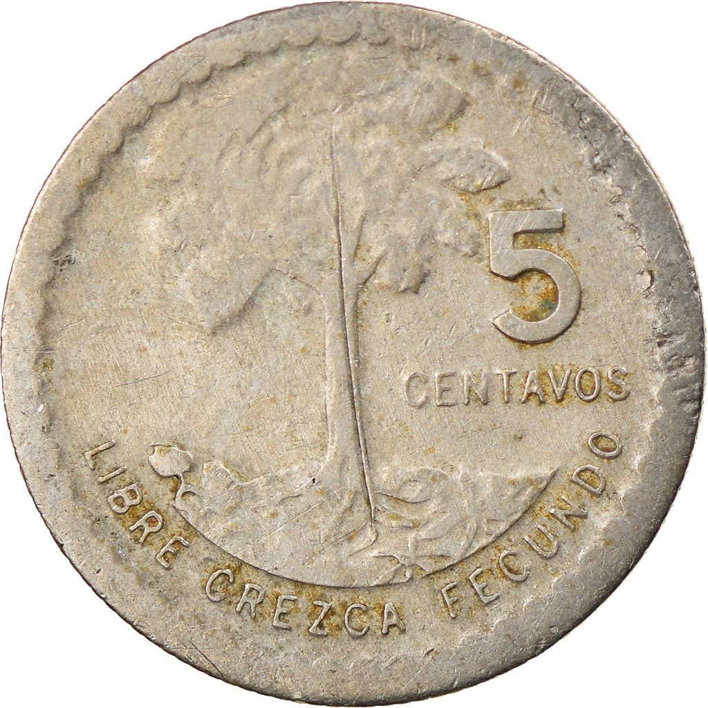 Guatemala | 5 Centavos Coin | Kapok Tree | Km:270 | 1971 - 1977