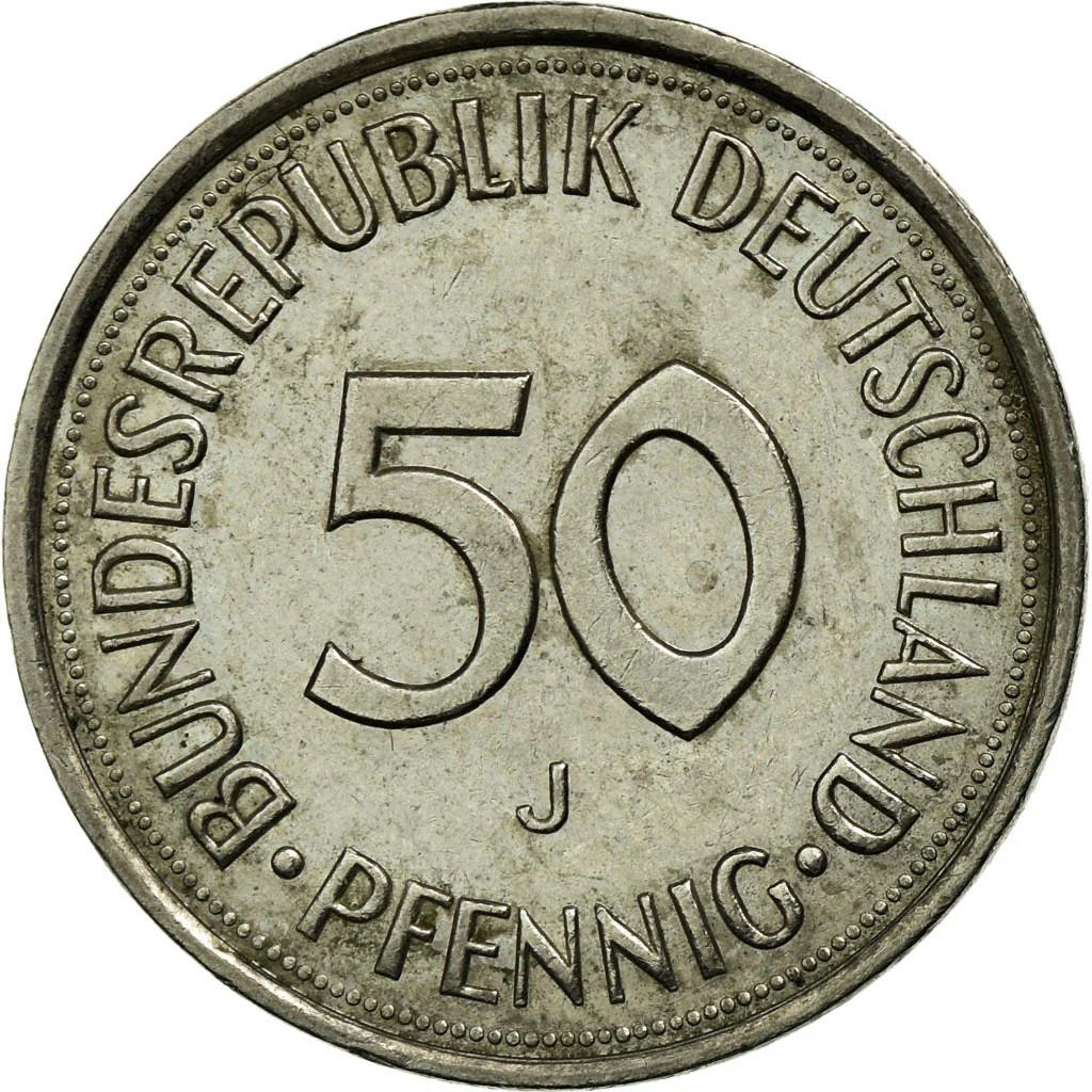 Germany 50 Pfennig Coin | Oak Planting | KM109 | 1950 - 2001