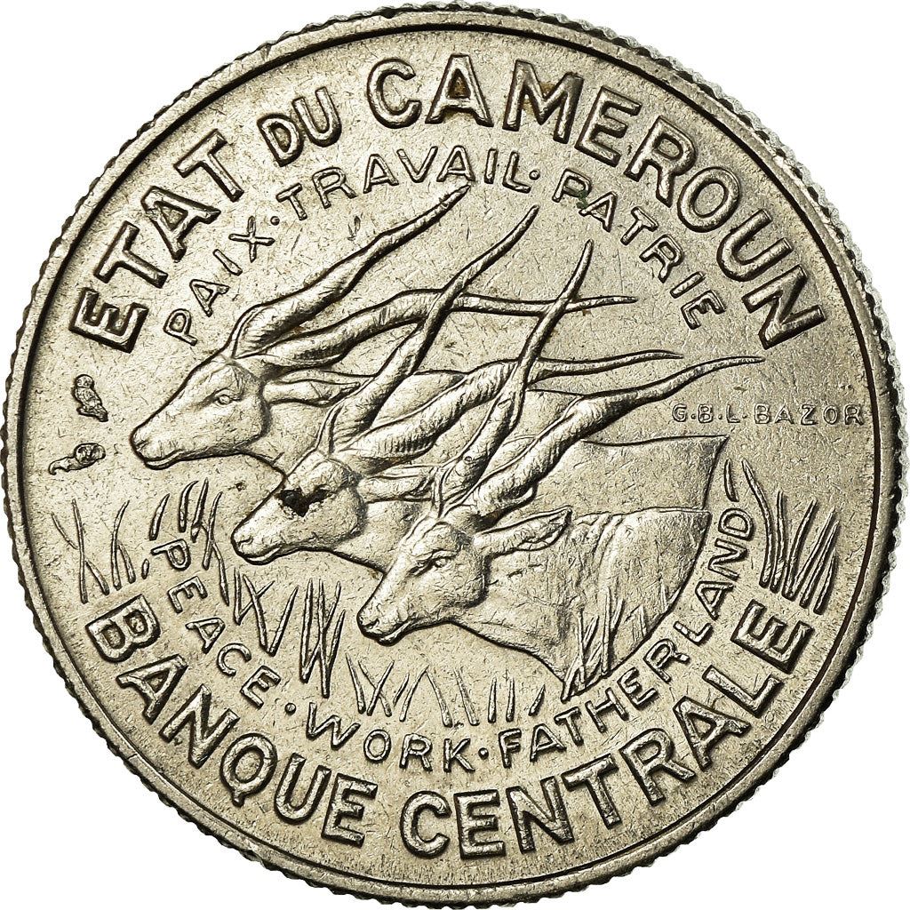 Cameroon | 100 Francs Coin | Giant Elands | Km:14 | 1966 - 1968