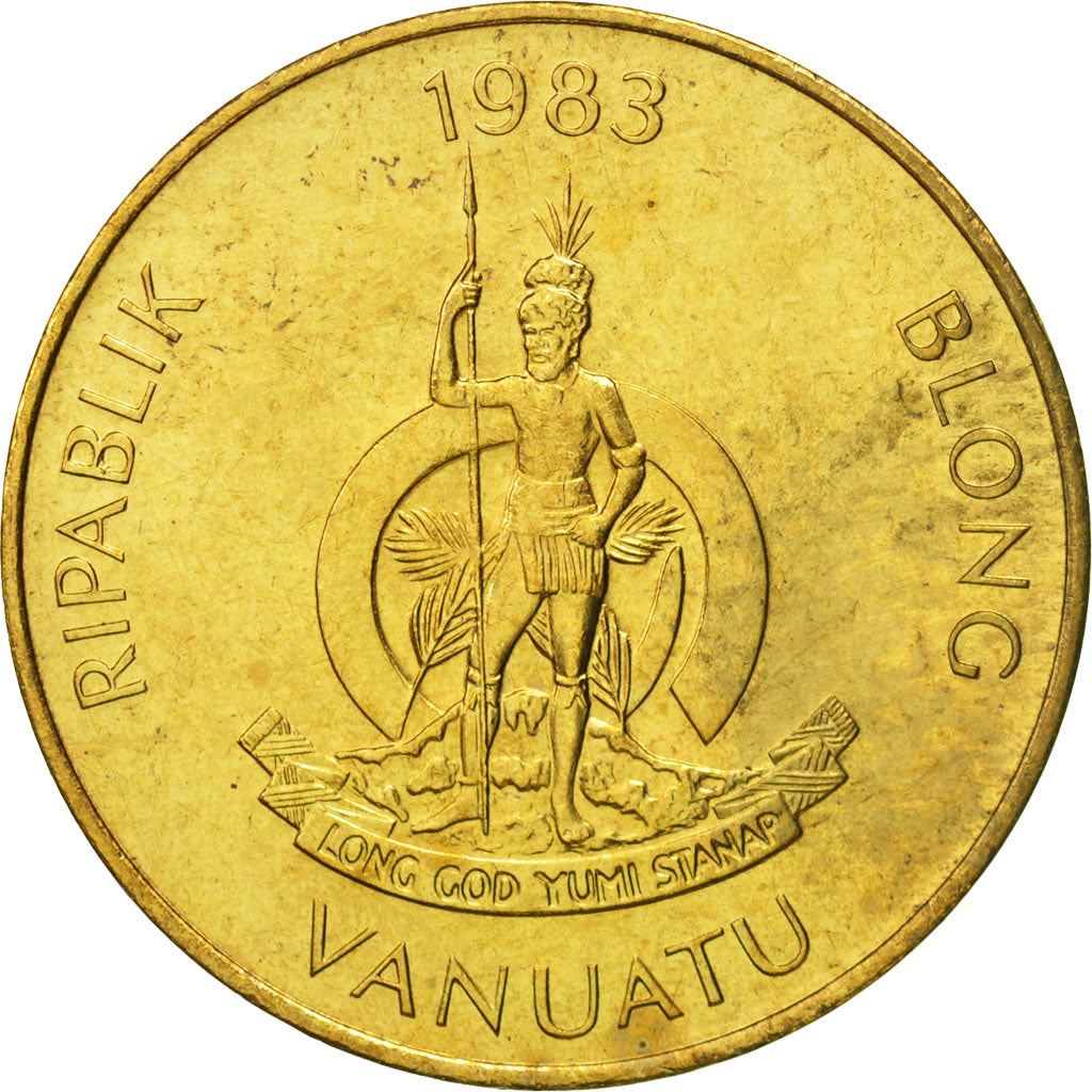 Vanuatu | 5 Vatu Coin | Melanesian Warrior | Triton Conch Shell | Km:5 | 1983 - 2009
