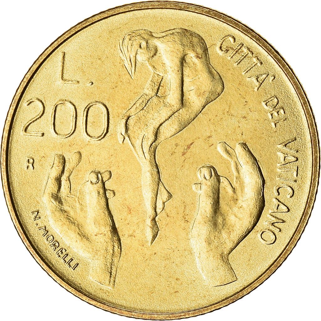 Vatican City | 200 Lire Coin | John Paul II | Km:174 | 1983