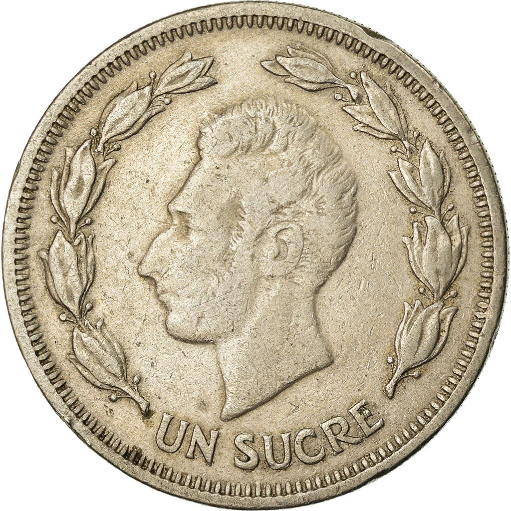Ecuador | 1 Sucre Coin | Antonio José de Sucre | Copper-nickel | KM:78a | 1959