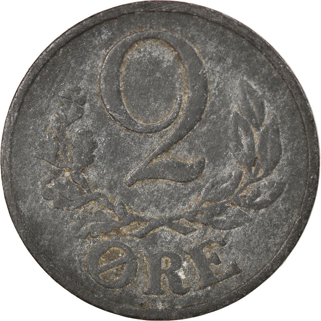 Denmark | 2 Ore Coin | Monogram | Km:833A | 1942 - 1947
