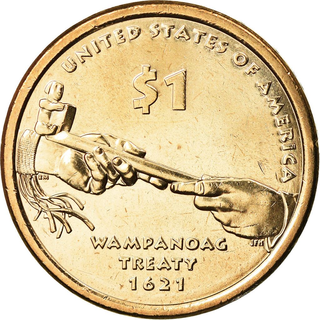 United States | 1 Dollar Coin | Wampanoag Treaty | Km:503 | 2011
