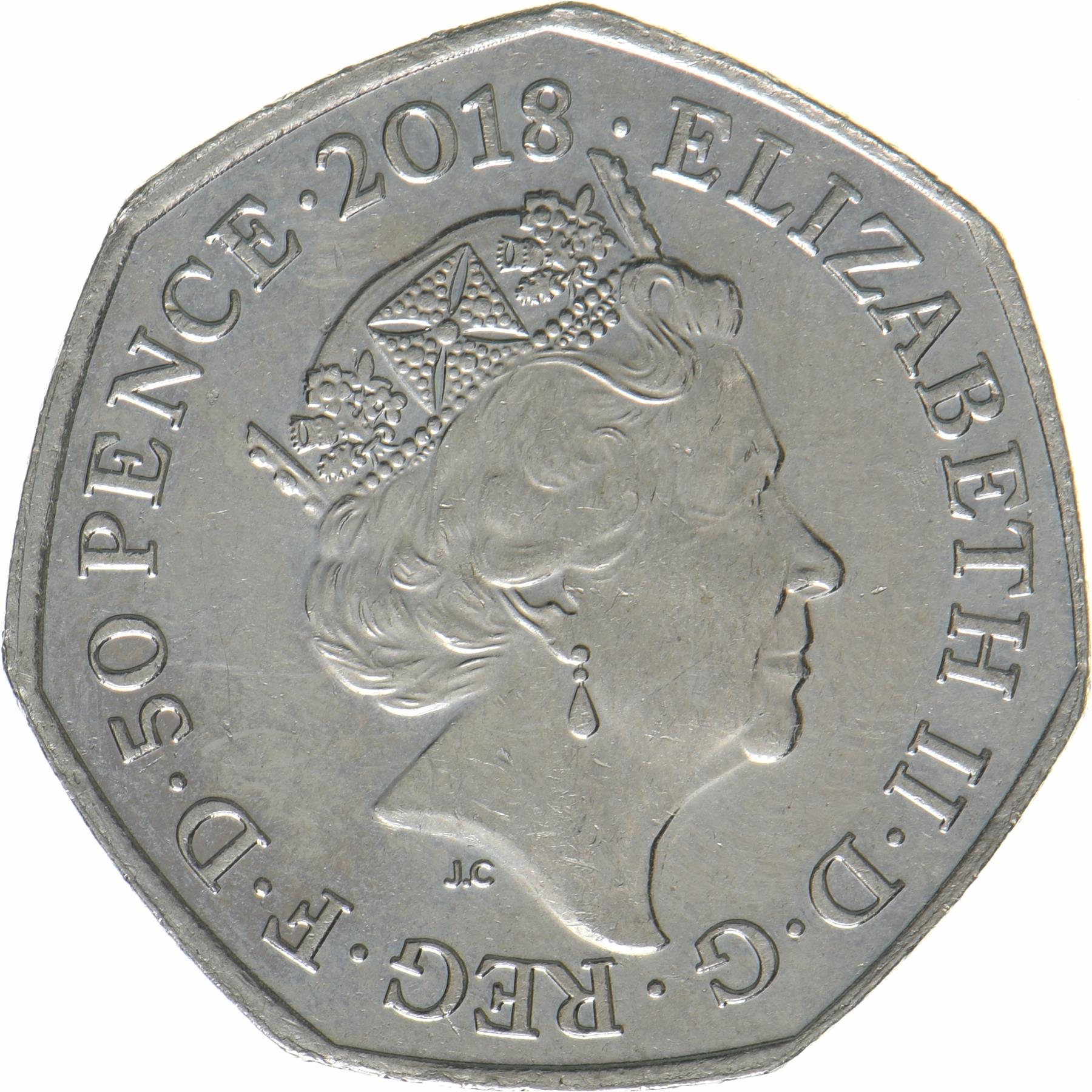 United Kingdom | 50 Pence Coin | Paddington | KM:1557 | 2018