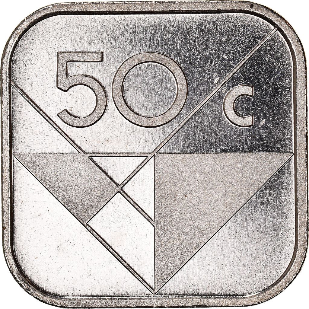 Aruba 50 Cents Coin | Queen Beatrix | Willem Alexander | KM4 | 1986 - 2019