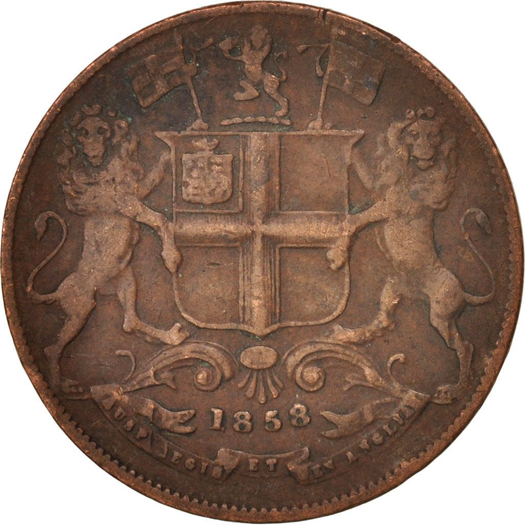 India - British | 1/4 Anna Coin | East India Company | Km:463 | 1857 - 1858