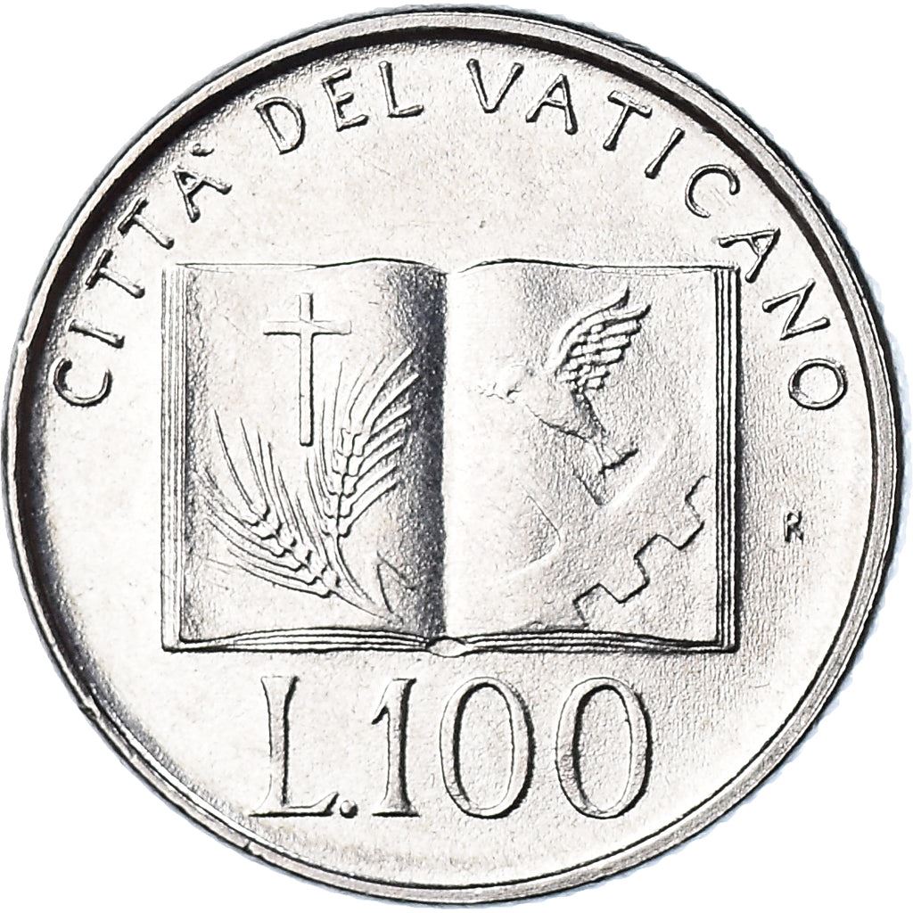 Vatican City | 100 Lire Coin | John Paul II | Km:239 | 1992