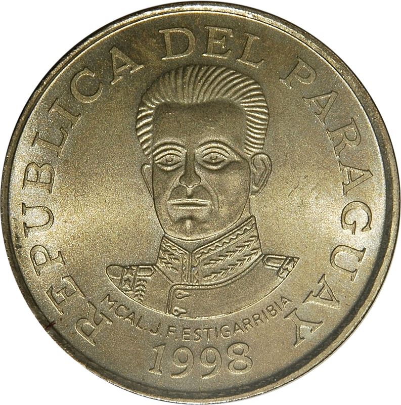 Paraguay | 50 Guaranies Coin | José Félix Estigarribia | Km:191A | 1995 - 2005
