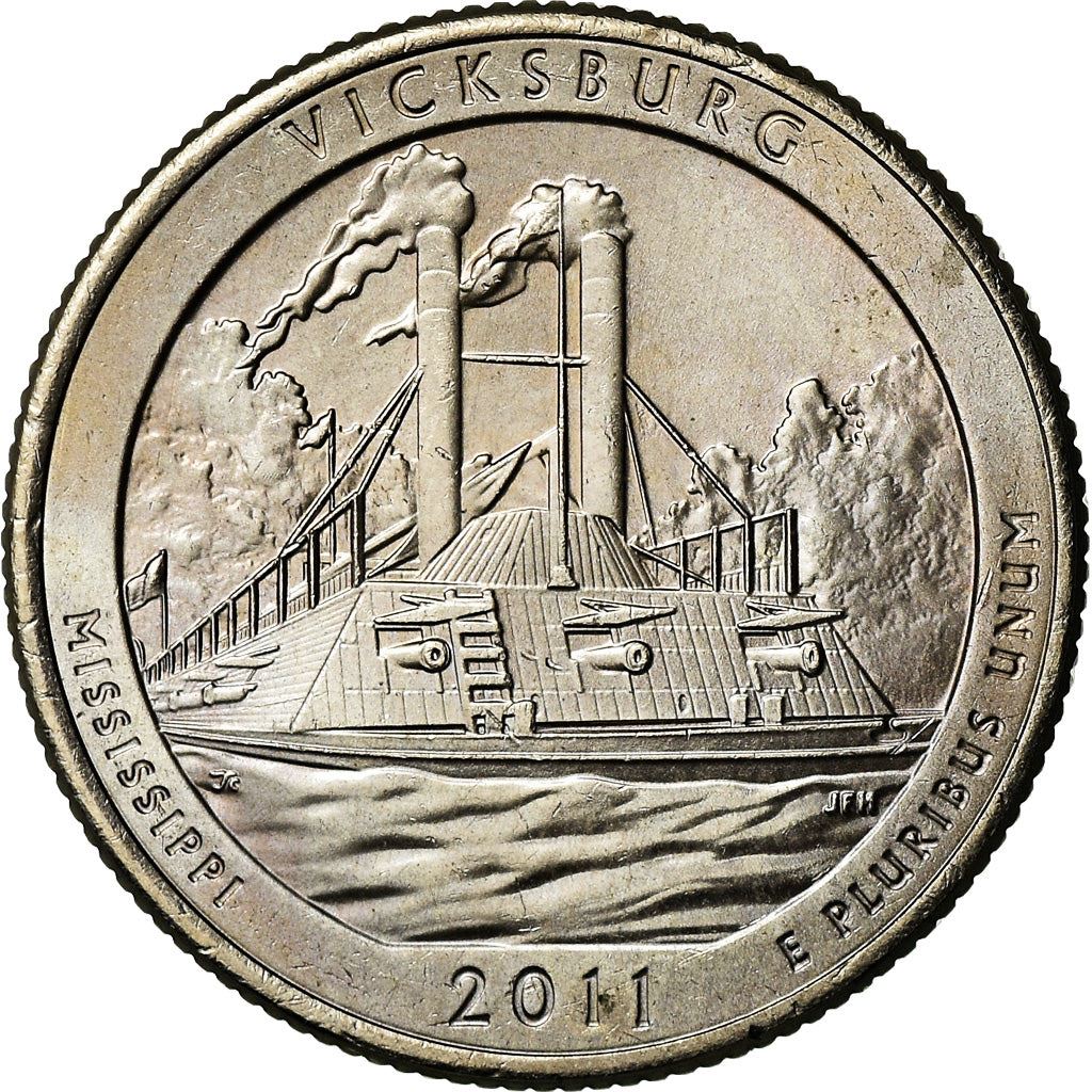 United States | 1/4 Dollar Coin | Vicksburg National Military Park | Km:497 | 2011