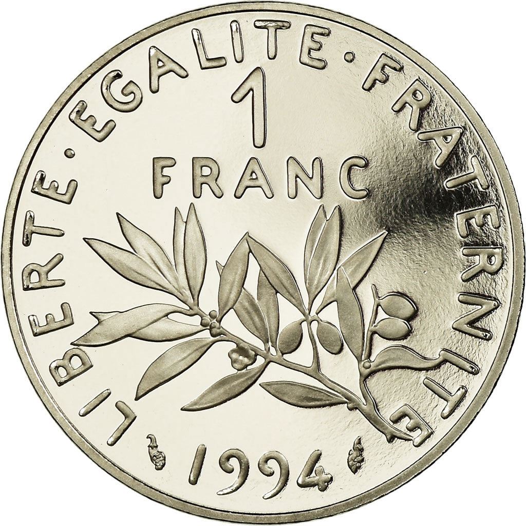 French 1 Franc Coin | Signature D'AP. O.ROTY | proof | KM925.2 | France | 1991 - 2001
