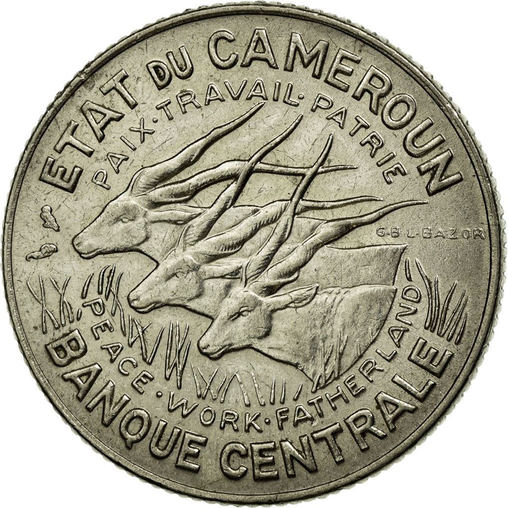 Cameroon | 100 Francs Coin | Giant Elands | Km:14 | 1966 - 1968