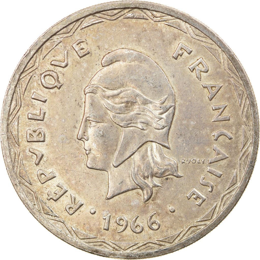 New Hebrides | 100 Francs Coin | Marianne | Bisj Totem Pole | Km:1 | 1966
