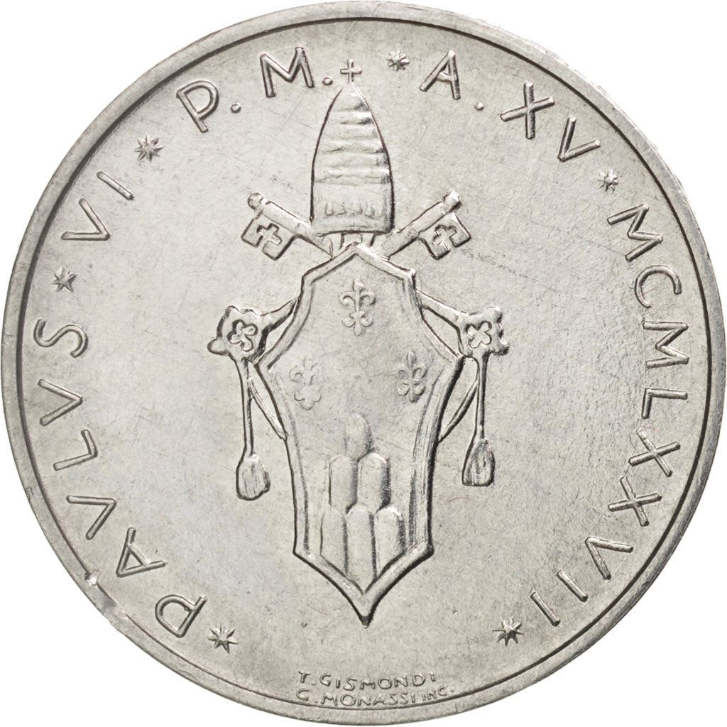 Vatican City | 5 Lire Coin | Pelican | Km:118 | 1970 - 1977