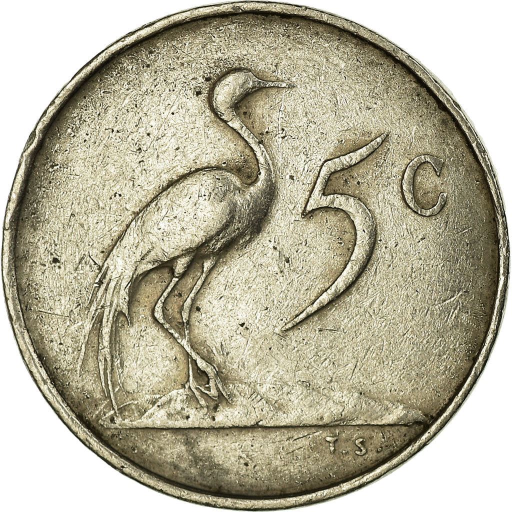 South Africa 5 Cents Coin | Afrikaans Legend - SUID-AFRIKA | KM67.2 | 1965 - 1969