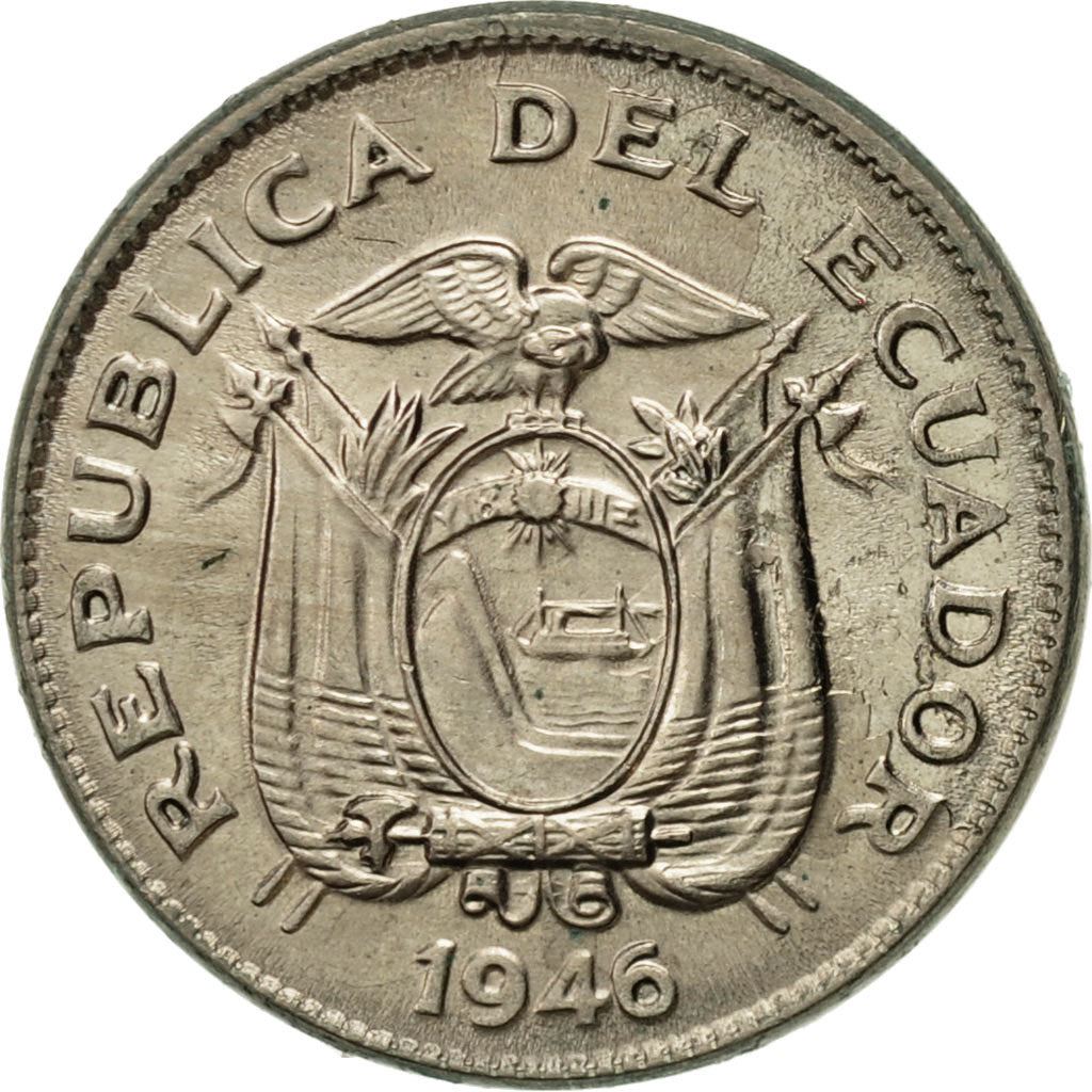Ecuador | 5 Centavos Coin | Copper-nickel | Wreath | KM:75b | 1946