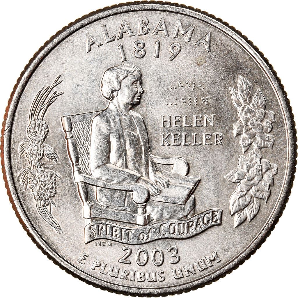 United States | 1/4 Dollar Coin | Alabama | Km:344 | 2003