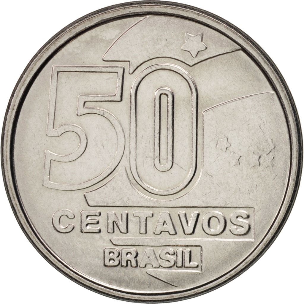Brazilijos 50 centavų Rendeira moneta KM614 1989 - 1990