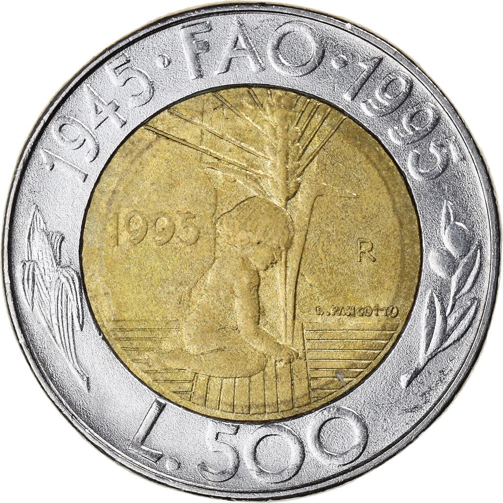 San Marino | 500 Lire Coin | FAO | Km:330 | 1995