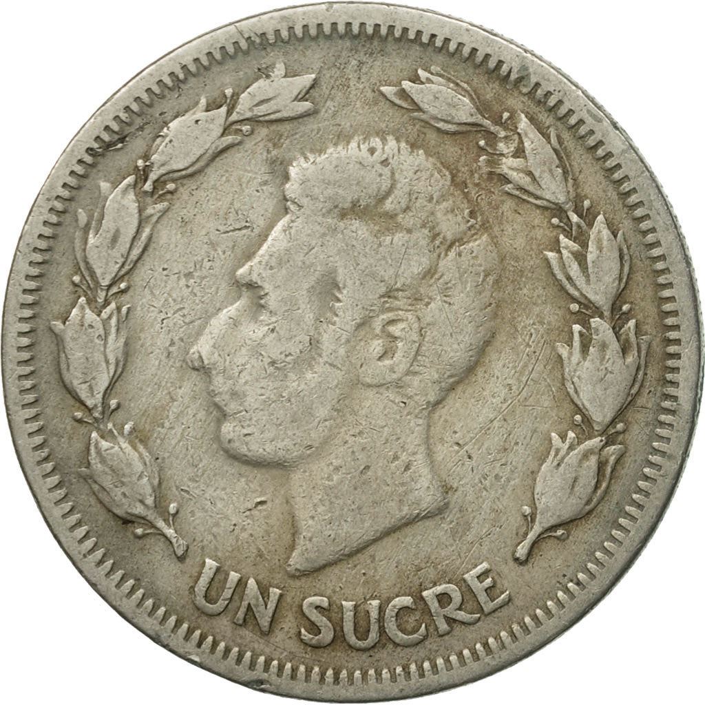 Ecuador | 1 Sucre Coin | Antonio José de Sucre | Copper-nickel | KM:78a | 1959