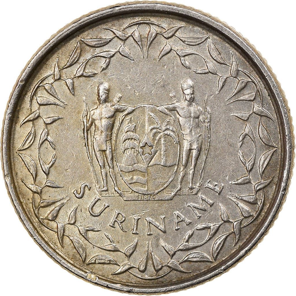 Suriname | 10 Cents Coin | Natives | Wreath | Km:13 | 1962 - 1986