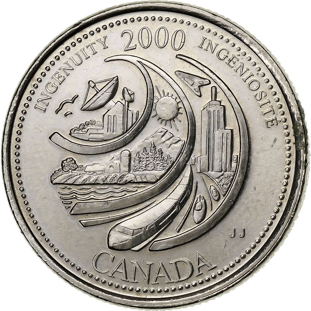 Canada | 25 Cents Coin | Ingenuity | Nickel | KM:380 | 2000