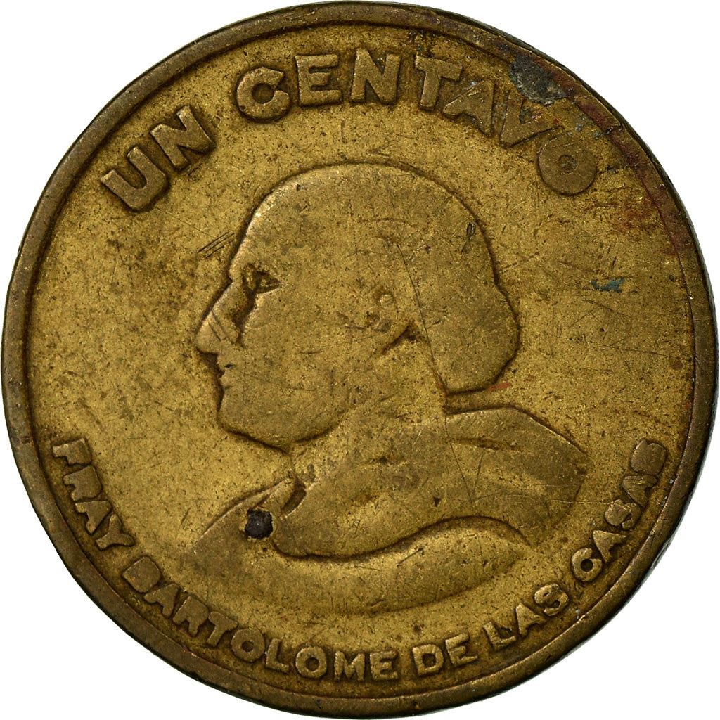 Guatemala | 1 Centavo Coin | Fray Bartolomé | Km:254 | 1949 - 1954