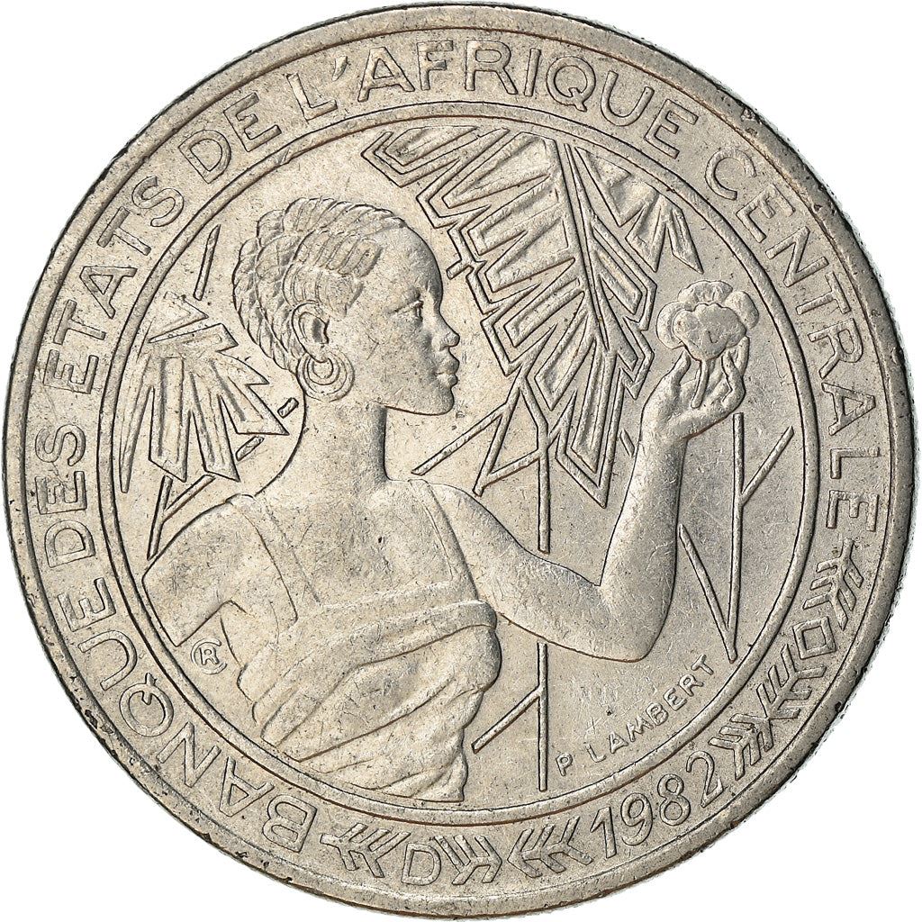 Central African States | 500 Francs Cfa Coin | Woman | Stylized Antelope | Km:12 | 1976 - 1984