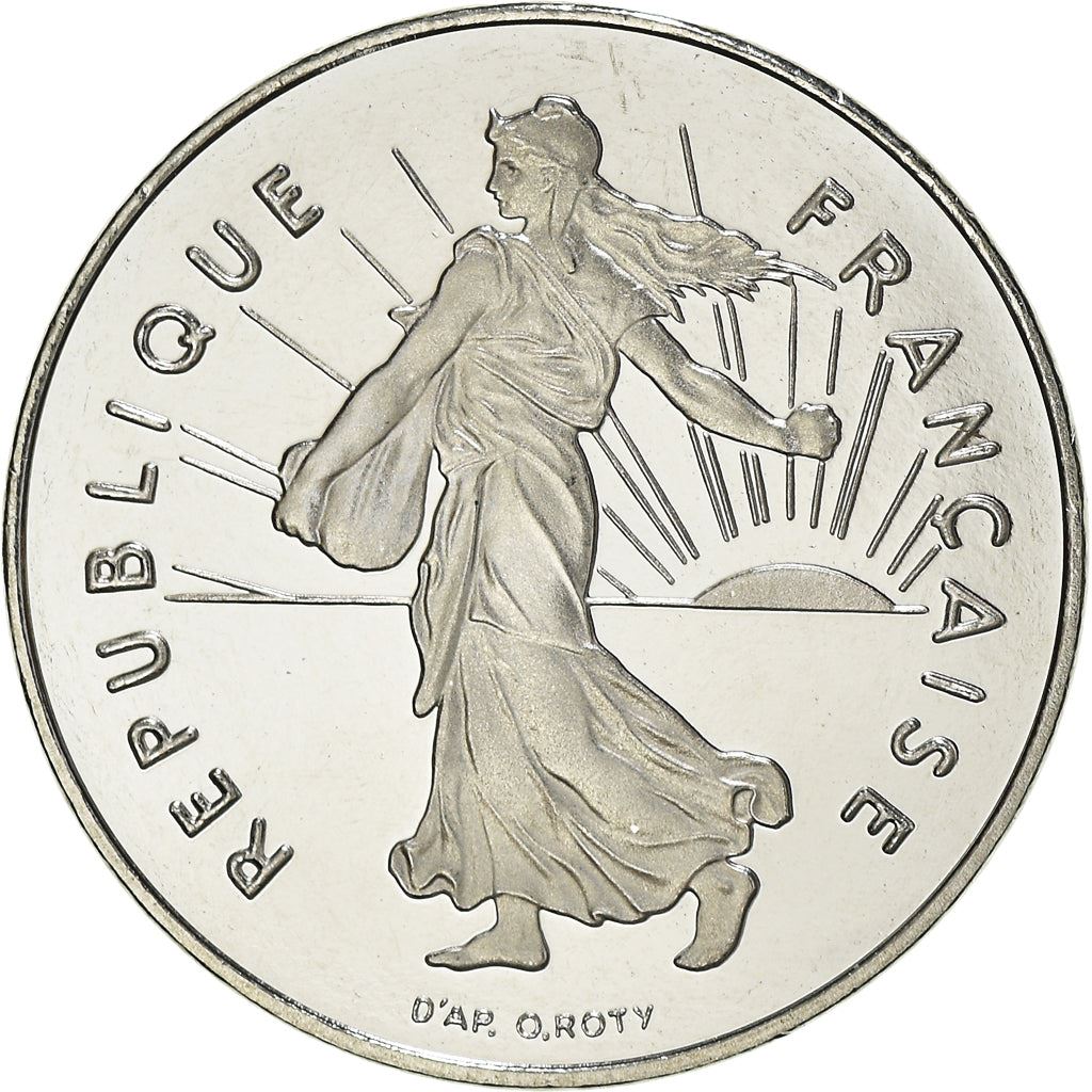 French 1 Franc Coin | Signature D'AP. O.ROTY | proof | KM925.2 | France | 1991 - 2001