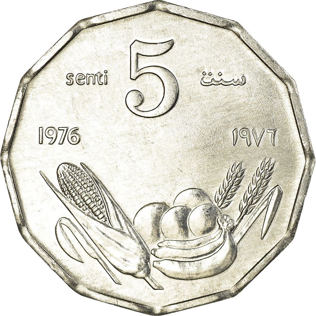 Somalia | 5 Senti Coin | FAO | Corn | Banana | Orange | Grain | Km:24 | 1976