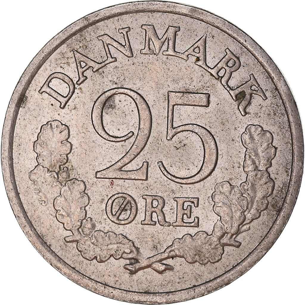 Denmark | 25 Ore Coin | Monogram | Km:850 | 1960 - 1967