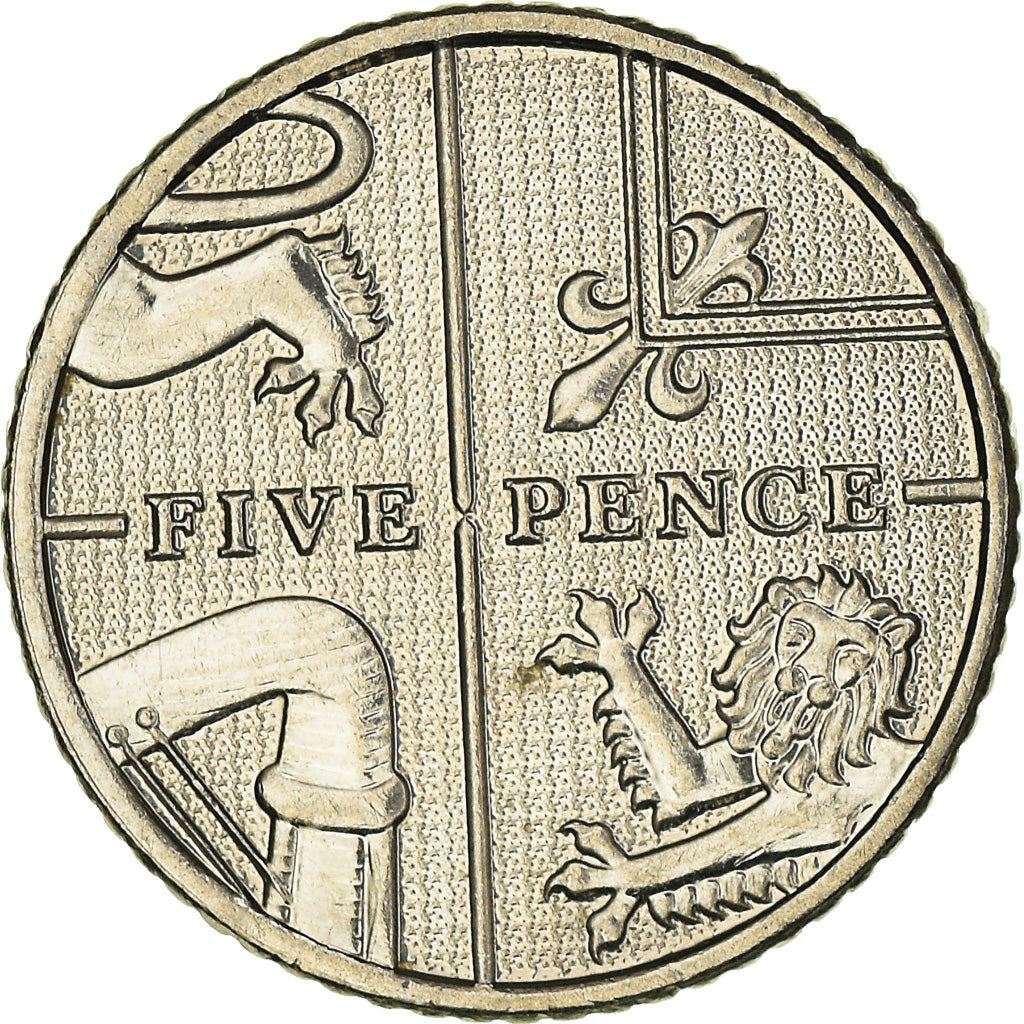 United Kingdom | 5 Pence Coin | Elizabeth II | Km:1109D | 2011 - 2015