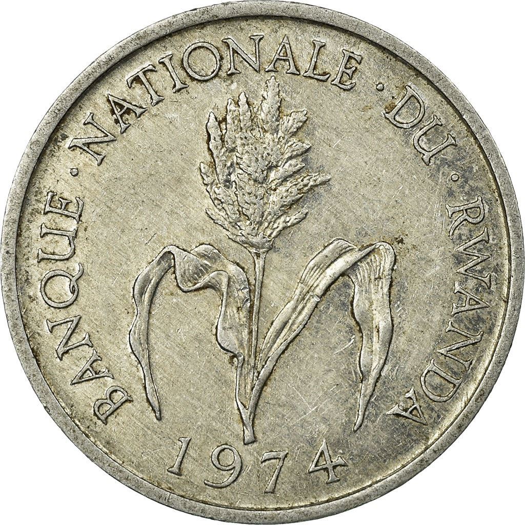Rwanda | 1 Franc Coin | Millet Flower | Km:12 | 1974 - 1985