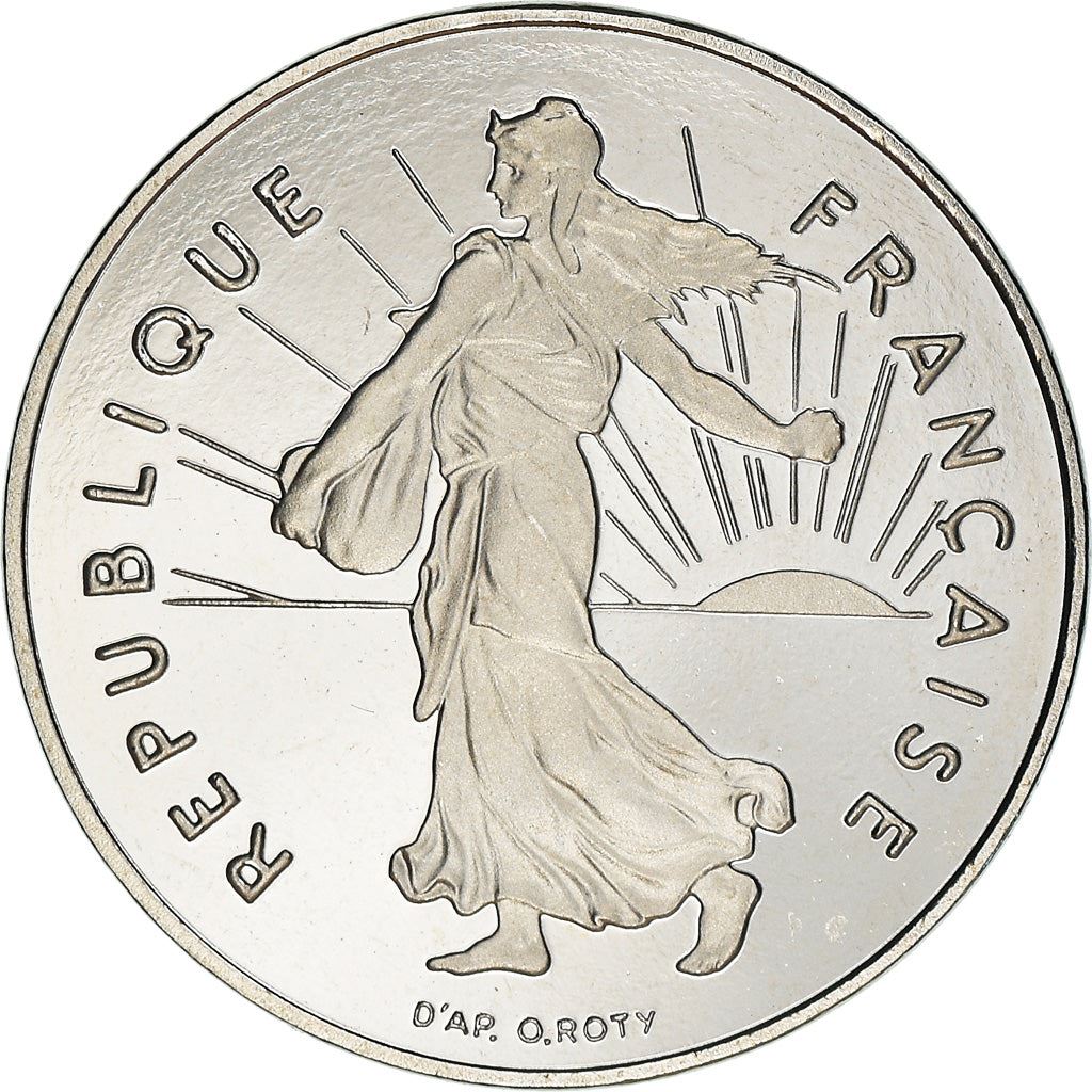 French 1 Franc Coin | Signature D'AP. O.ROTY | proof | KM925.2 | France | 1991 - 2001