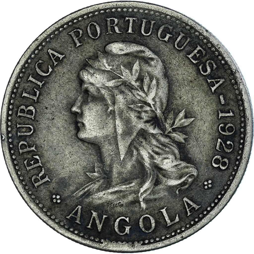 Angola | 50 Centavos Coin | Libertine | Km:69 | 1927 - 1928