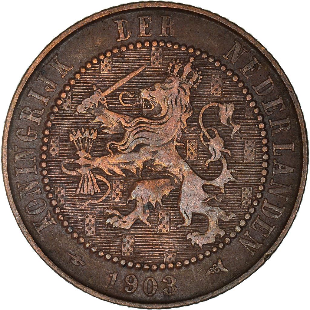 Netherlands Coin 2.5 Cents Coin | Queen Wilhelmina | KM134 | 1903 - 1906