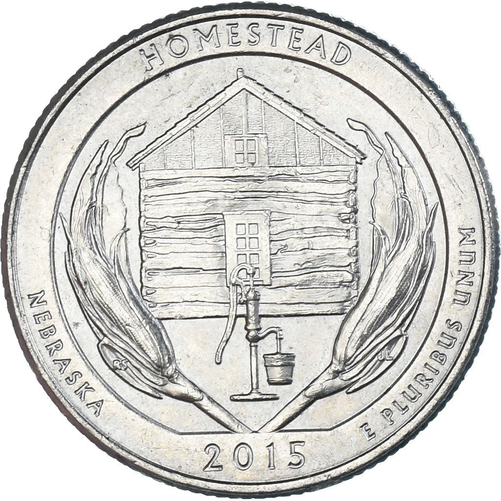 United States | 1/4 Dollar Coin | Homestead National Monument | Km:597 | 2015