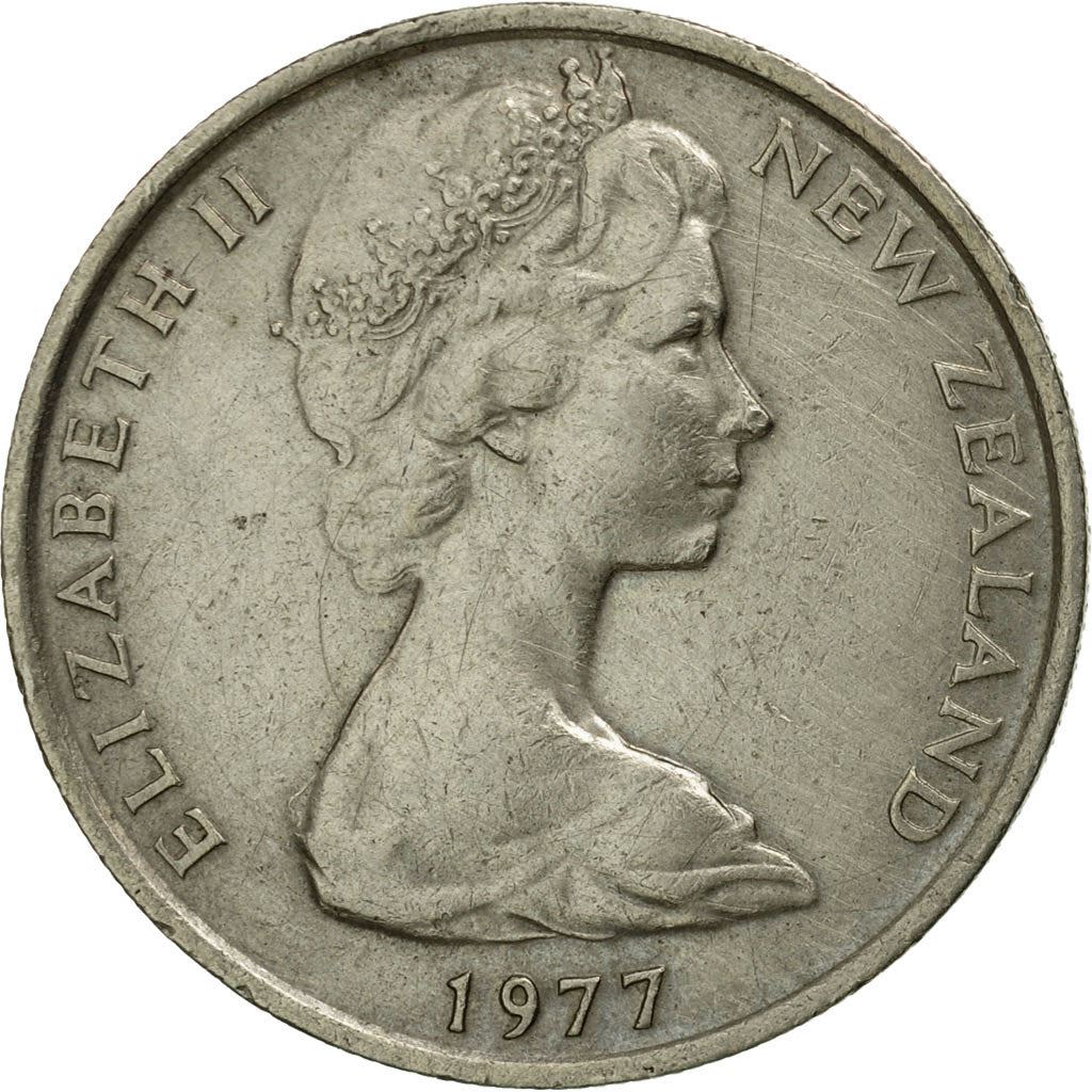 New Zealander 10 Cents Coin | Queen Elizabeth II | Maori Koruru Mask | KM41 | 1970 - 1985
