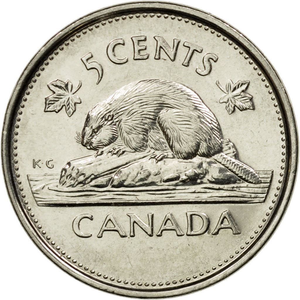 Canada | 5 Cents Coin | Nickel plated steel | Golden Jubilee | KM:446 | 2002