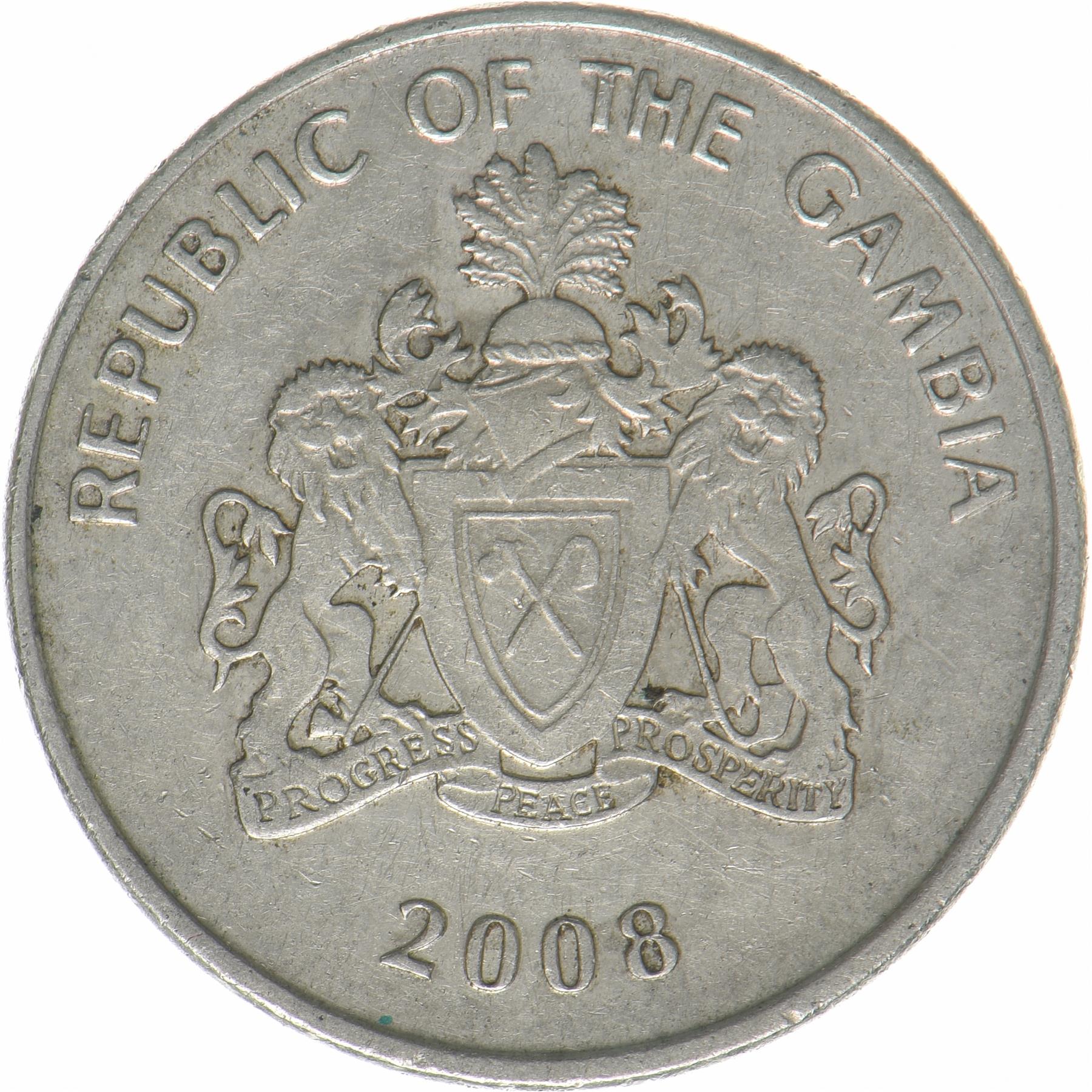 The Gambia | 50 Bututs Coin | African ox | KM:58a | 2008 - 2021