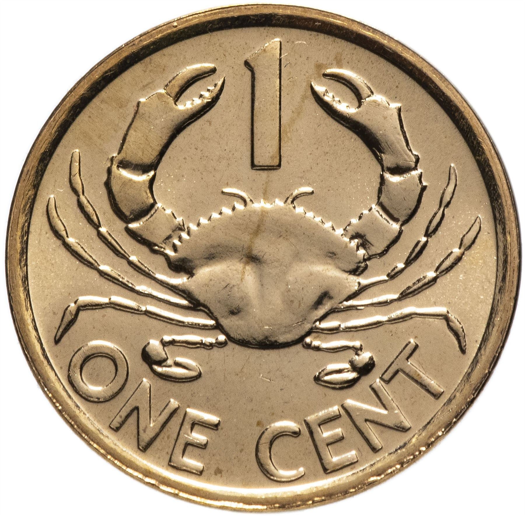 Seychelles 1 Cent Coin | Mud Crab | 2012 - 2014