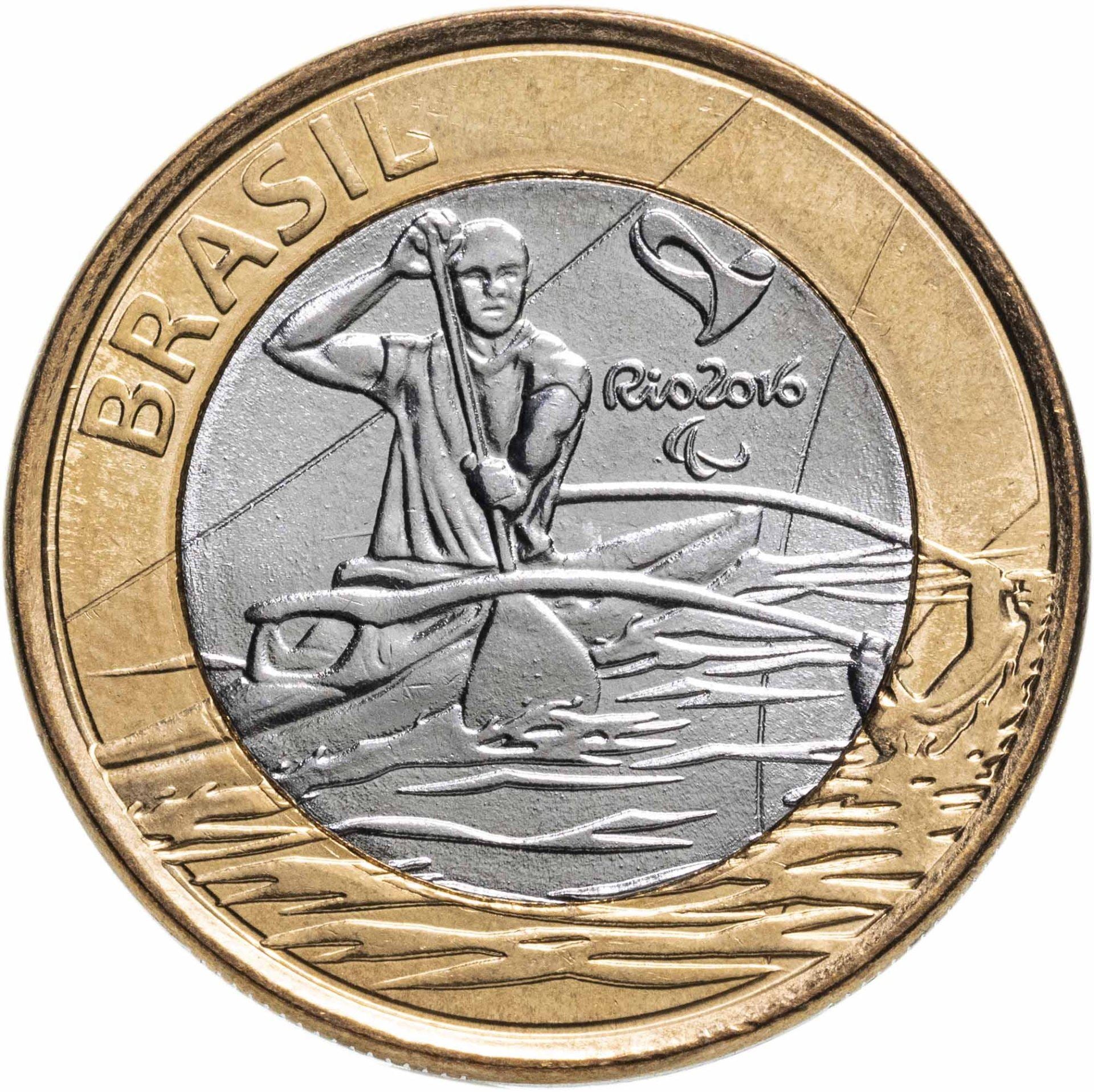 Brazil | 1 Real Coin | Paracanoe | KM:706 | 2015