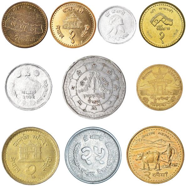コレクション Nepalese rupee 10 Nepal Coins | Mixed Nepalese Currency | Paisa | Rupee | 1966 - 2022