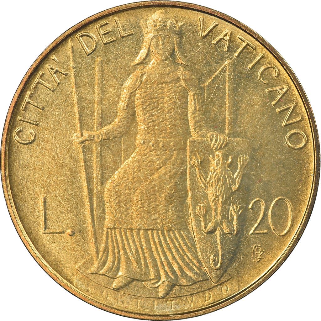 Vatican City | 20 Lire Coin | John Paul II | Km:144 | 1979 - 1980