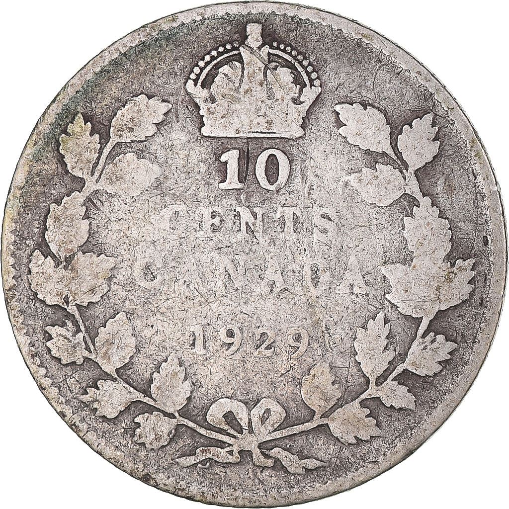 Canada | 10 Cents Coin | Silver | Crown | Wreath | KM:23a | 1920-1936