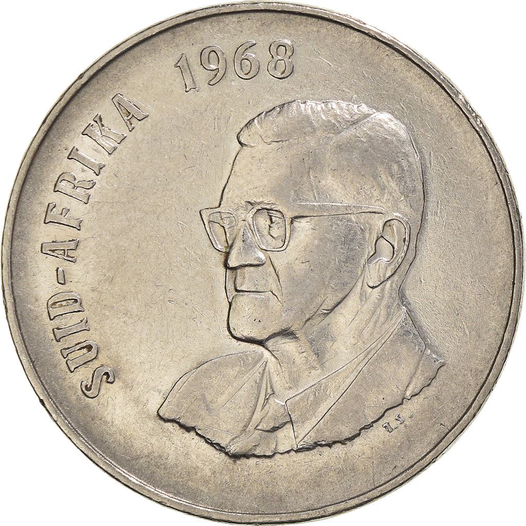 South Africa 50 Cents Coin | Charles Swart | Afrikaans Legend - SUID AFRIKA | KM79.2 | 1968