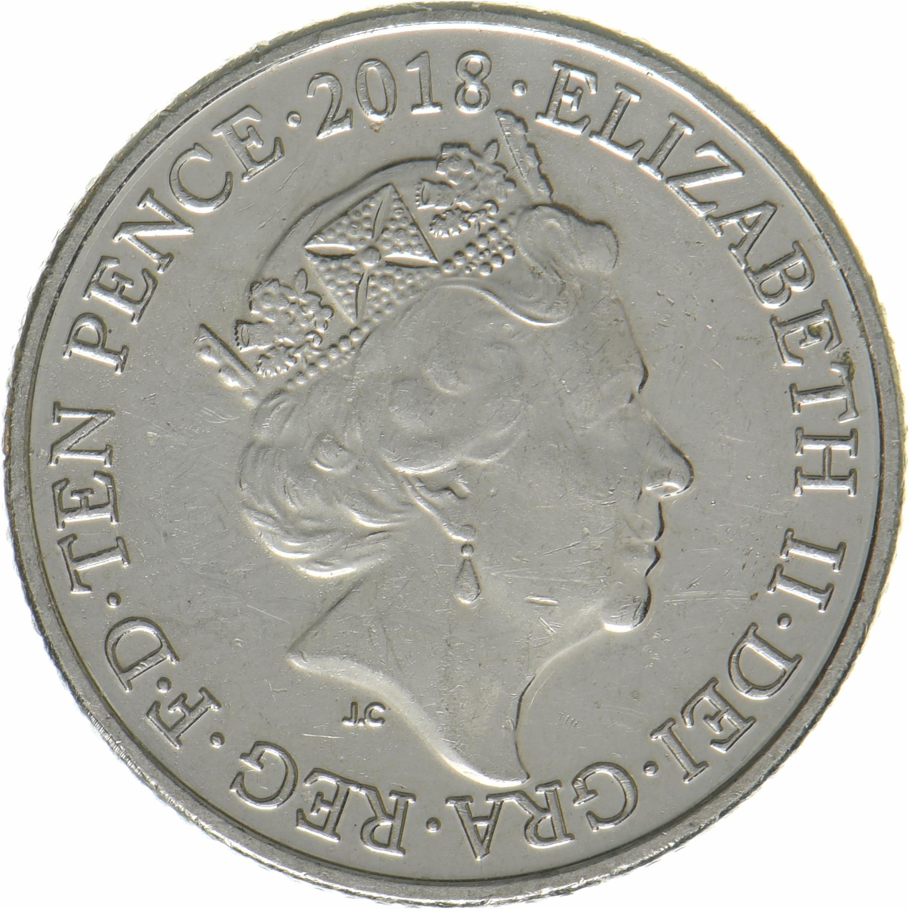 United Kingdom | 10 Pence Coin | World Wide Web | KM:1548 | 2018 - 2019